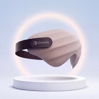 Dreamly 4S Pro™ – Regulowana maska do spania z pianką memory, blokuje światło, zapewnia głęboki sen.