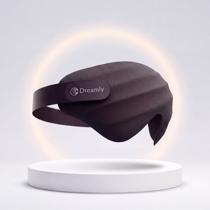 Dreamly 4S Pro™ – Regulowana maska do spania z pianką memory, blokuje światło, zapewnia głęboki sen.