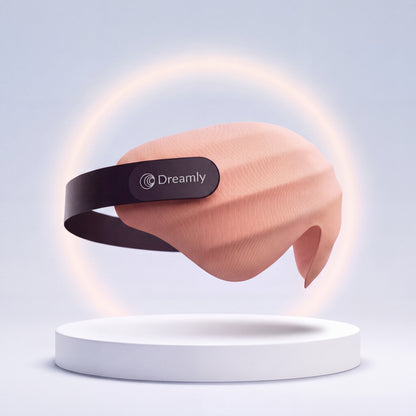 Dreamly 4S Pro™ – Regulowana maska do spania z pianką memory, blokuje światło, zapewnia głęboki sen.