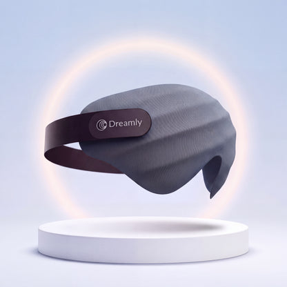 Dreamly 4S Pro™ – Regulowana maska do spania z pianką memory, blokuje światło, zapewnia głęboki sen.